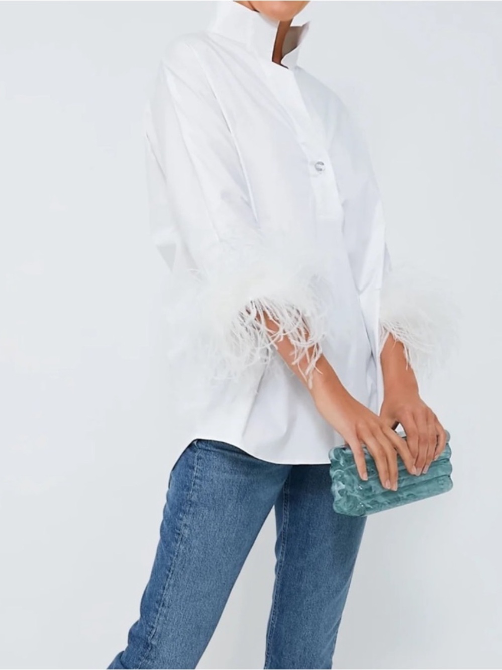 Tuckernuck Willow Blouse Feather White - Picture 2 of 10